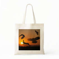 Harris Hawks Hunting Tote Bag
