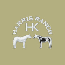 Harris Ranch Embroidered Polo (white logo) embroidered shirts