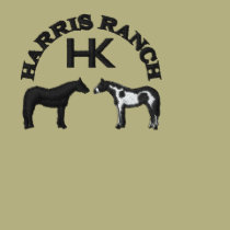 Harris Ranch Embroidered Zip Hoodie (black logo) embroidered shirts