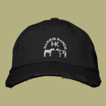 Harris Ranch White Logo embroidered hats