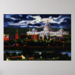 Harrisburg Pennsylvania State Capitol at Night