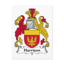 Harrison Family Crest postcards by coatsofarms Harrison Family Crest postcards