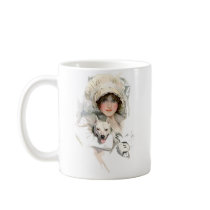 Harrison Fisher Girl and Her Dog Coffee Mug