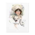 Harrison Fisher Girl  and Her Dog postcards