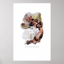 Harrison Fisher Girl - First Evening In Their Home Print