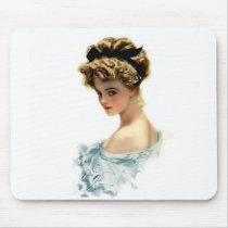 Harrison Fisher Girl  in Blue mousepads
