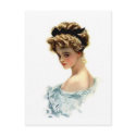Harrison Fisher Girl  in Blue postcards