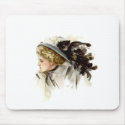 Harrison Fisher Girl rith a Featherd Hat mousepads