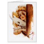 Harrison Fisher: Woman in Train Card