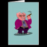 Harry Hog Smokin on a greating card
