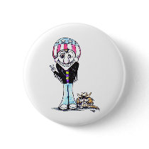 Harry & Hooch (Peace man!) buttons