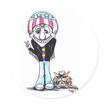 Harry & Hooch (Peace man!) stickers