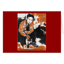 HARRY HOUDINI Black and Orange Art Illustration cards