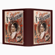 Harry Houdini King Of Cards Vinyl Binder