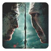 Harry Potter 7 Part 2 - Harry vs. Voldemort Square Stickers