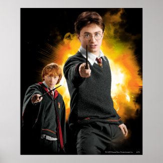 Harry Potter and Ron Weasely print