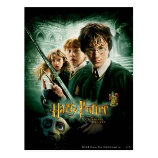 Harry Potter Ron Hermione Dobby Group Shot Postcard