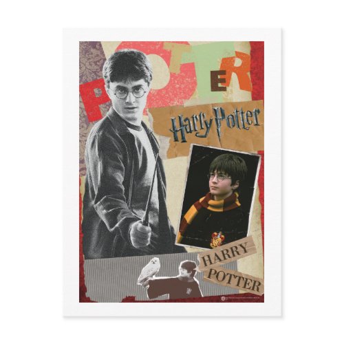 Harry Potter Then and Now postcard