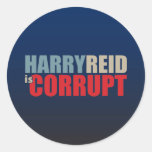 Harry Reid is Corrupt Round Sticker