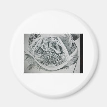Hart art drawings old and new 105 refrigerator magnet