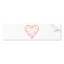 Hart made out of words bumper stickers