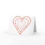 Hart made out of words cards