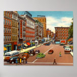 Hartford Connecticut Business District Poster