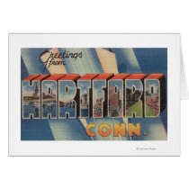 Hartford, Connecticut - Large Letter Scenes 2 Card