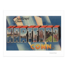 Hartford, Connecticut - Large Letter Scenes 2 Postcards