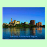 Hartford Connecticut Skyline Cartoon postcards