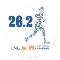 Hartford Marathon: 26.2 stickers by HartfordMarathonfnd Hartford Marathon: 26.2 stickers