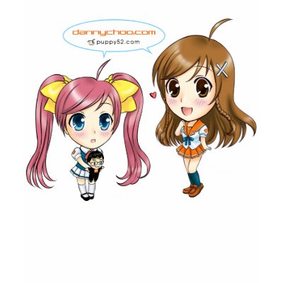 Haruka and Mirai fan art for Dark Shirts by puppy52