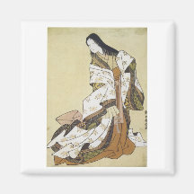 Harunobu Poetess Ono No Komachi 1764 Art Prints Fridge Magnets