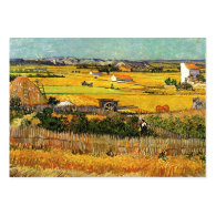 Harvest at La Crau, with Montmajour in the Backgro Business Card Template