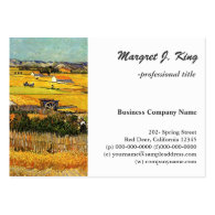 Harvest at La Crau, with Montmajour in the Backgro Business Card Template