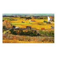 Harvest at La Crau, with Montmajour in the Backgro Business Card Templates