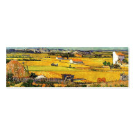 Harvest at La Crau, with Montmajour in the Backgro Business Card Template