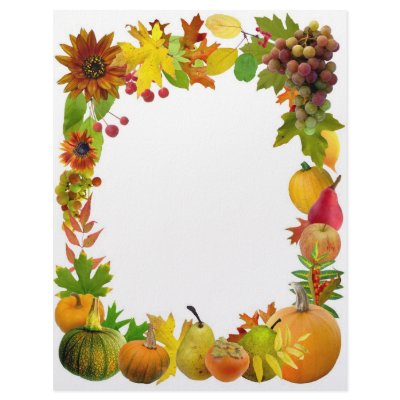 Harvest Border Letterhead Design by catsclips