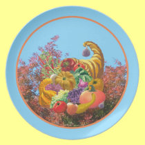 HARVEST CORNUCOPIA PLATE plates