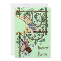 Harvest Festival Autumn Wine Fair Vintage Style Announcement