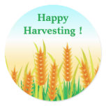 Harvest festival round stickers