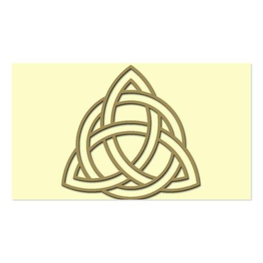 Harvest Gold Celtic Knot Wedding Place Cards Business Card Templates (back side)