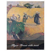 Harvest In Brittany By Paul Gauguin (Best Quality) Full Color Flyer