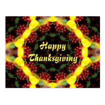 Harvest Kaleidoscope Thanksgiving postcards