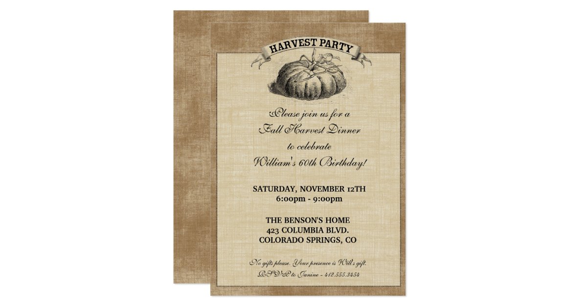 Harvest Party Invitation | Zazzle
