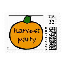 Harvest Party - Postcard Postage postage by solitarychele Harvest Party - Postcard Postage postage