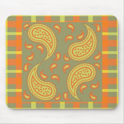 Harvest Plaid n Paisley Mouse Mats by melhi_