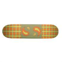Harvest Plaid & Paisley skateboards