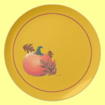 HARVEST PUMPKIN PLATE plates