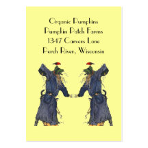 HARVEST SCARECROWS BASKET TAGS ~ GIFT TAG CARDS BUSINESS CARD TEMPLATE